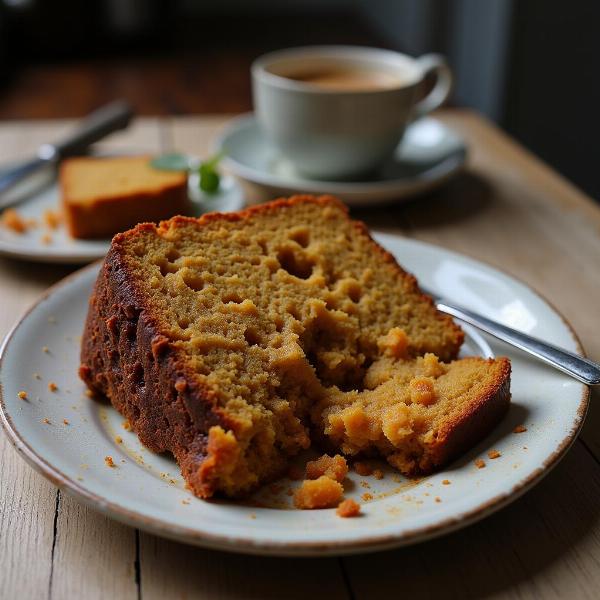 Bolo de cenoura estragado em um sonho