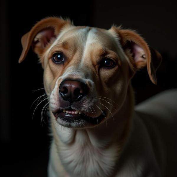 Cachorro envenenado representando vulnerabilidade e medo