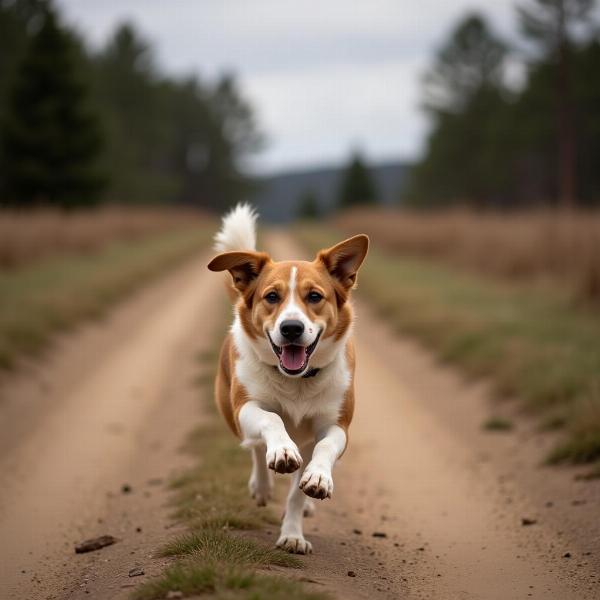 Cachorro fugindo e voltando em sonho