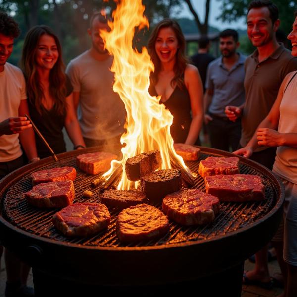 Churrasco de carne de vaca em sonho