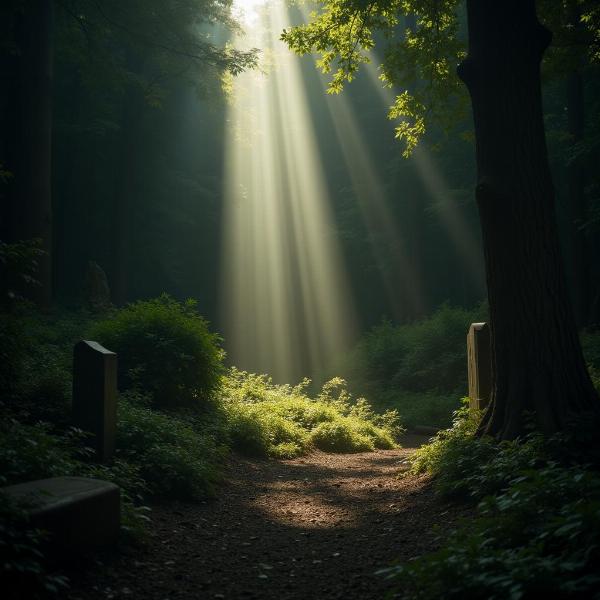 Sonho com cova aberta e luz