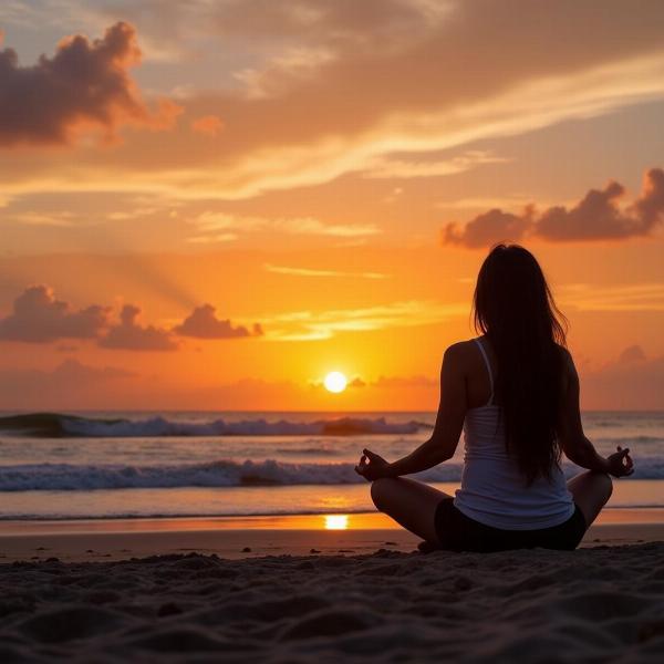 Meditação na Praia do Sonho, Itanhaém