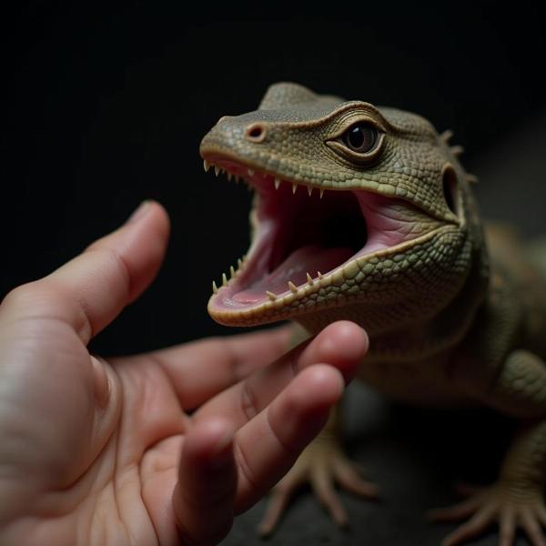 Lagarto atacando em sonho: Medo e vulnerabilidade