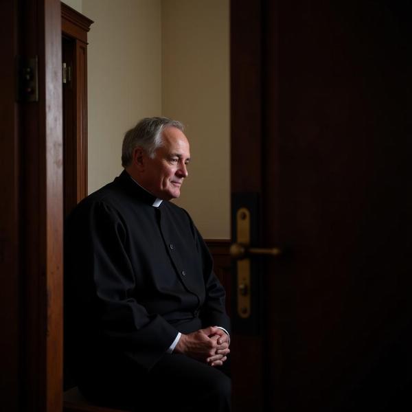 Padre Oferecendo Conselho Espiritual