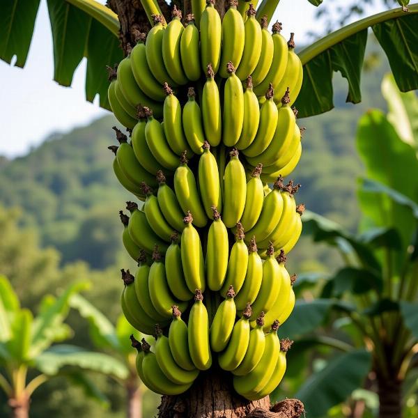 Sonhando com pé de banana cheio de frutas