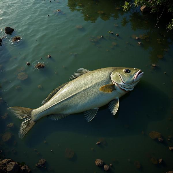 Sonho com peixe grande morto em água suja: Significado