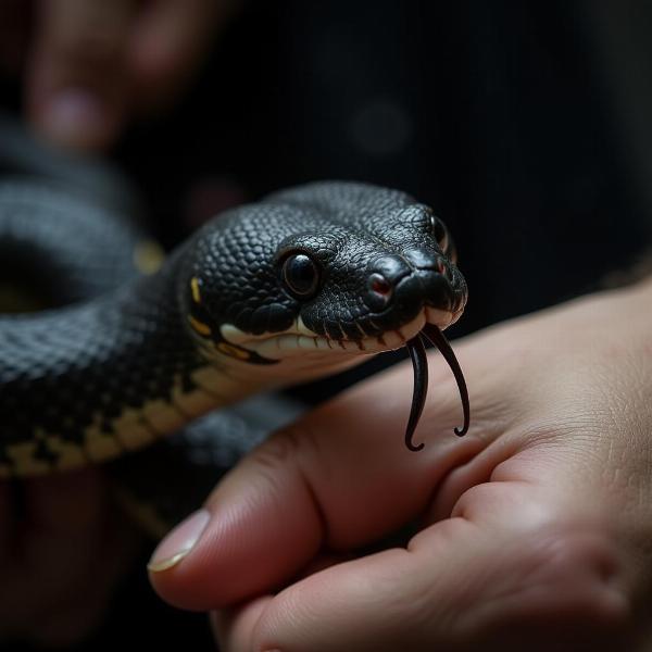 O que significa sonhar com cobra preta te picando?