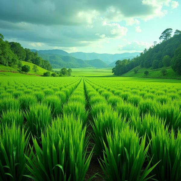 Sonho com plantação verde simboliza prosperidade e abundância.