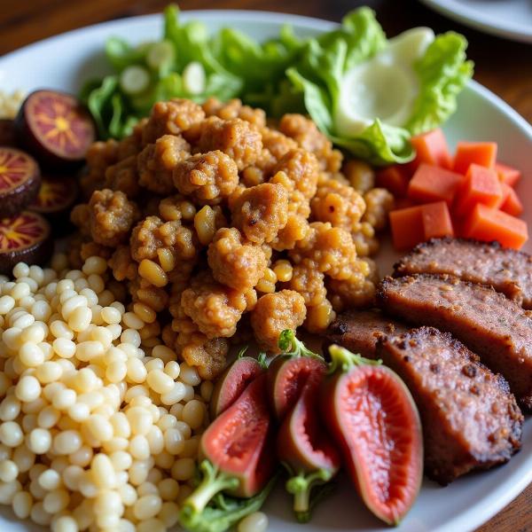 Prato Cheio de Comida Variada: Interpretação