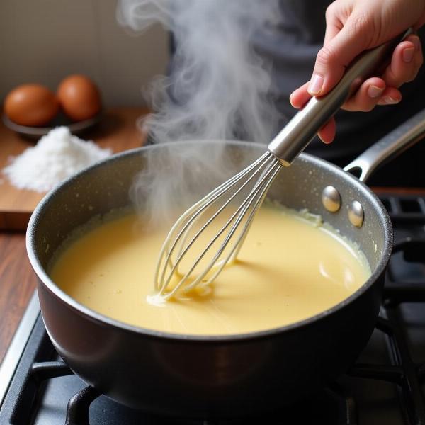 Preparo da Receita de Creme de Sonho