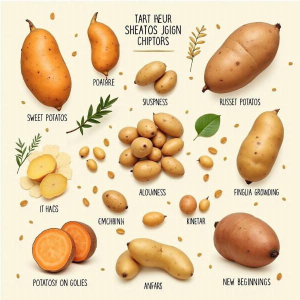 Sonhando com diferentes tipos de batata e seus significados