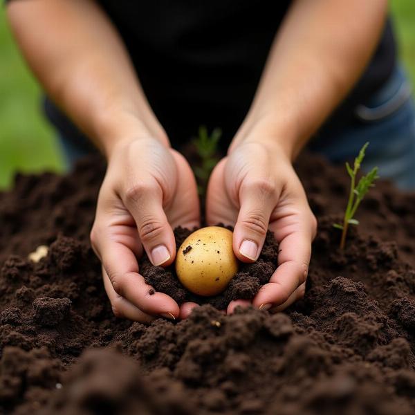 Sonhar com o plantio de batatas