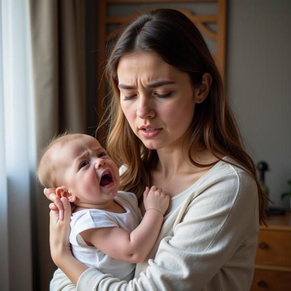 Sonhar com bebê chorando no colo: preocupação e desafios