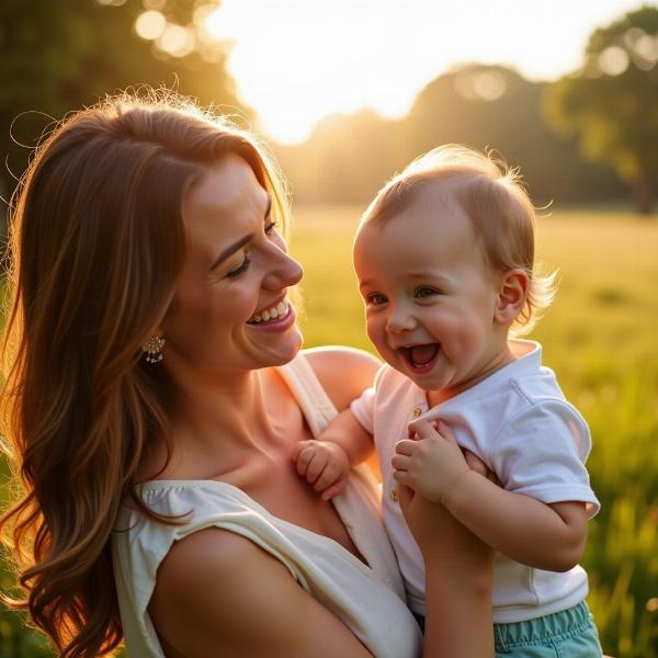 Sonhar com bebê no colo: Alegria