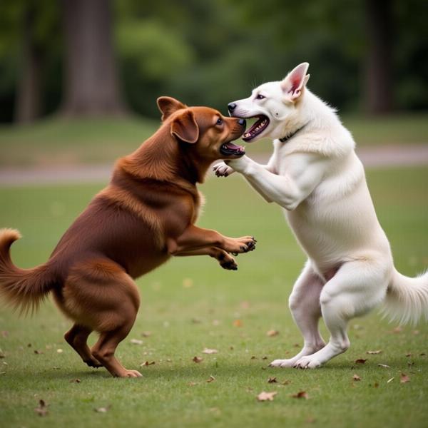 Sonhar com cachorro brigando: significado