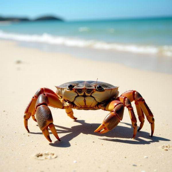 Sonhar com caranguejo na praia