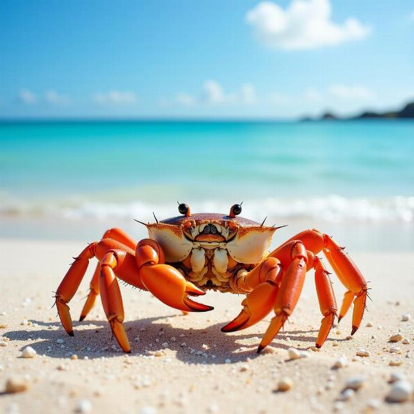 Sonhar com caranguejo vivo na praia