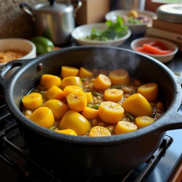 Sonhar com chuchu cozinhando na panela