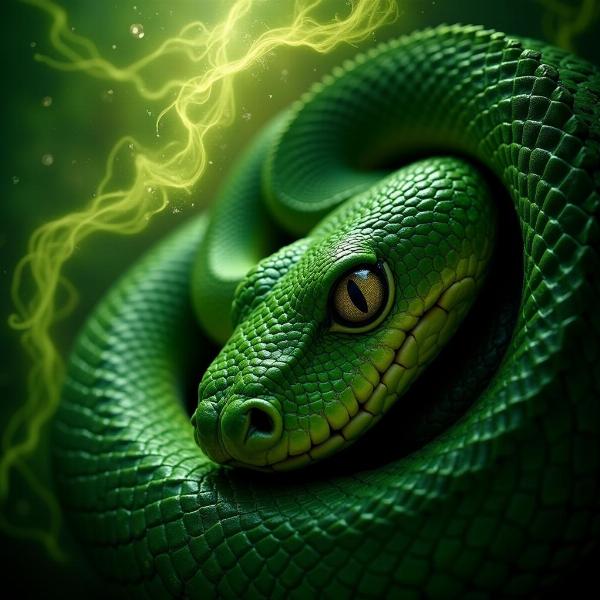 O que é sonhar com cobra verde?