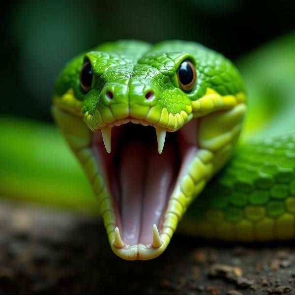 Sonhar com cobra verde picando gây ra nỗi sợ hãi