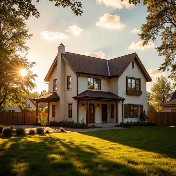 Sonhar com construção de casas: Casa finalizada