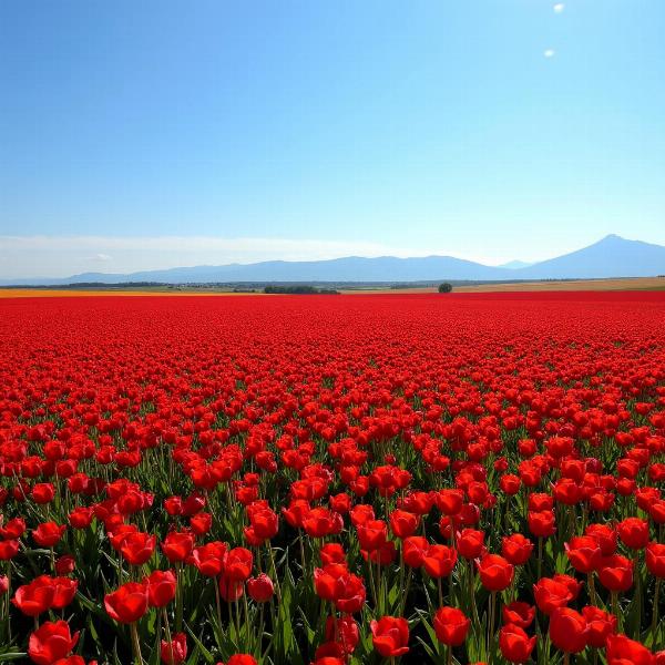 Sonhar com um campo de flores vermelhas