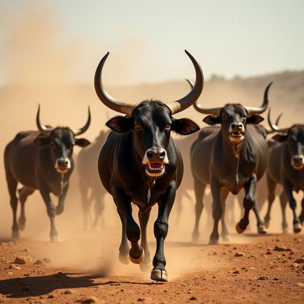 Sonhar com gado bravo correndo