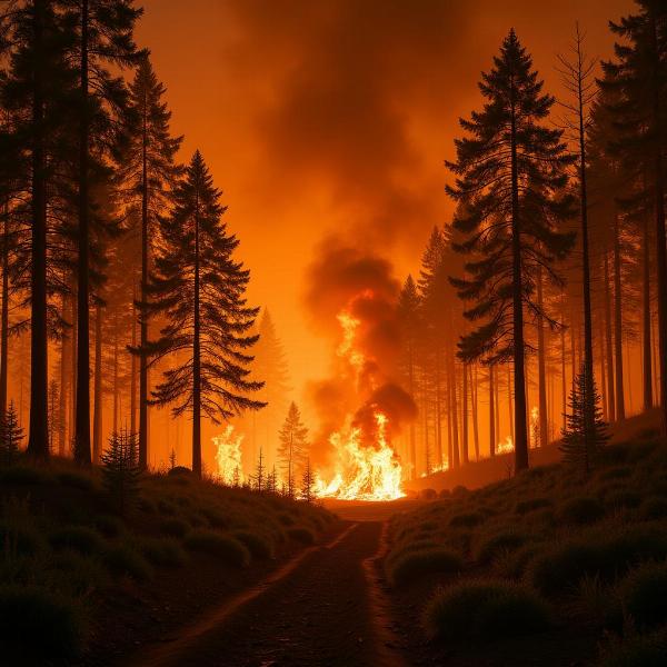 Sonhar com incêndio florestal