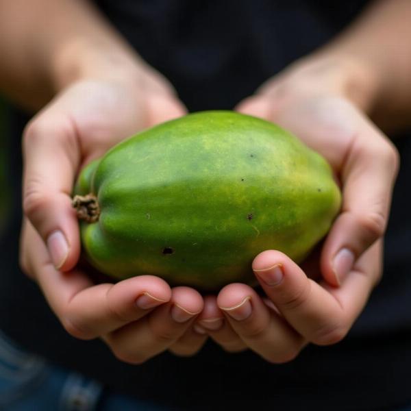 Sonhar com mamão verde thường liên quan đến sự non nớt, chưa chín chắn