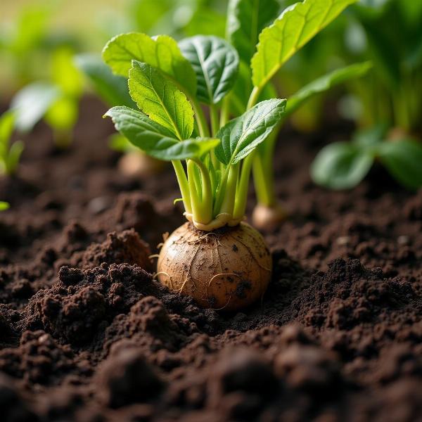 Sonhar com mandioca plantada