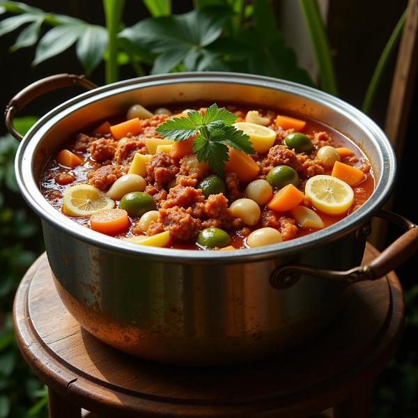 Sonhar com panela de alumínio grande cheia de comida