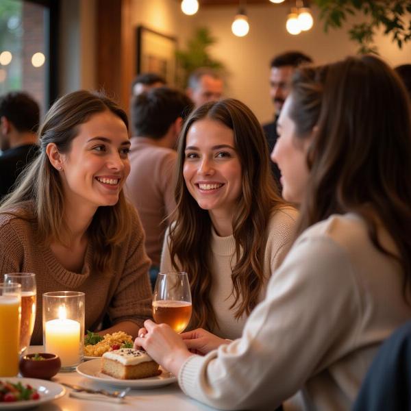 Sonhar com prima conversando em reunião familiar