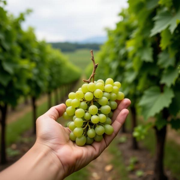 Sonhar com uvas verdes: Abundância e crescimento.