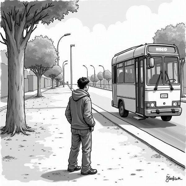 Sonhando que está perdendo o ônibus na plataforma