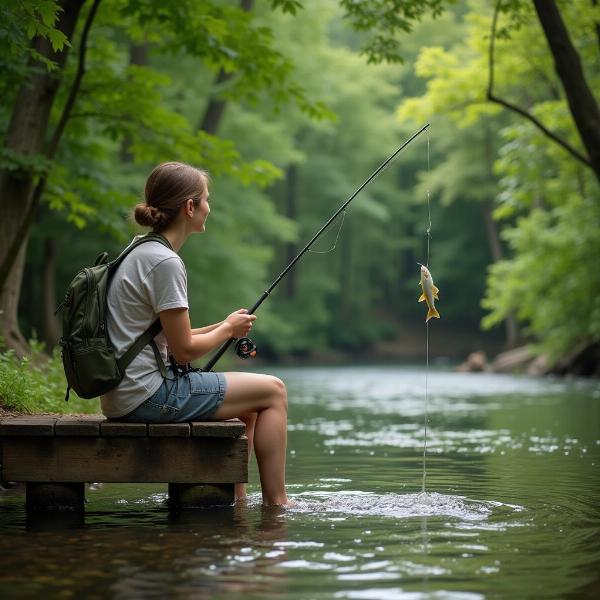 Sonhar pescando peixe pequeno