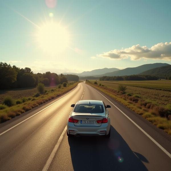 Sonho com carro em movimento na estrada