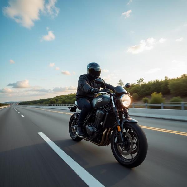 Sonhando com moto em alta velocidade, representando o desejo por mudanças rápidas e o controle sobre a própria vida.