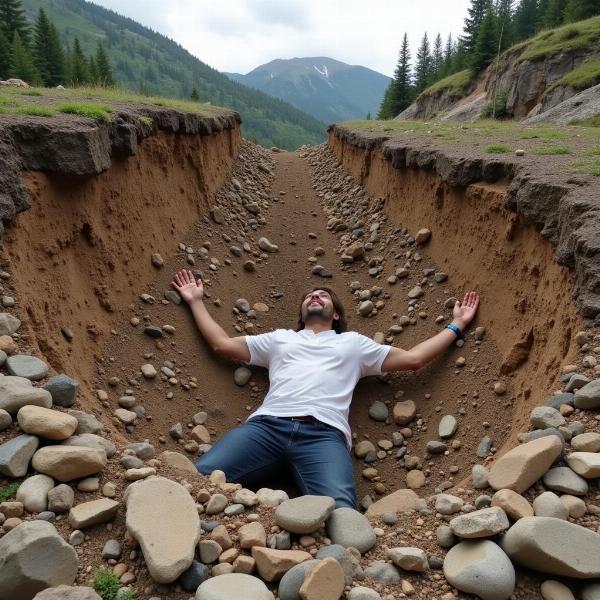 Sonho com deslizamento de terra: soterrado e sobrecarregado