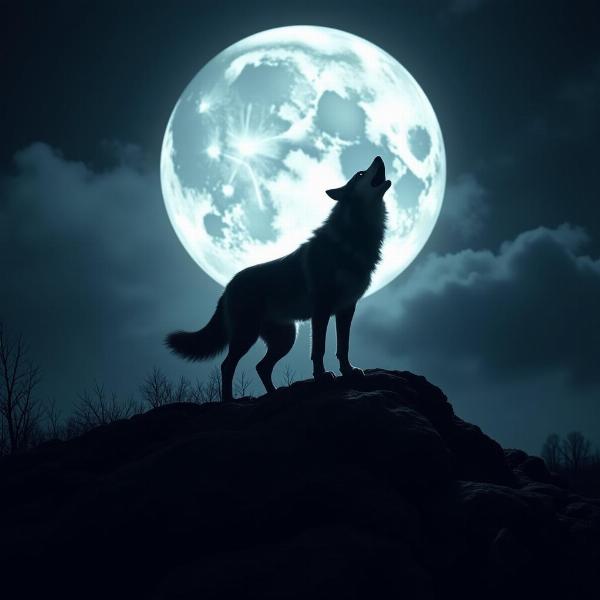 Sonho com lobo uivando para a lua