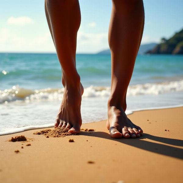 Sonho com pés fortes na praia de Botafogo