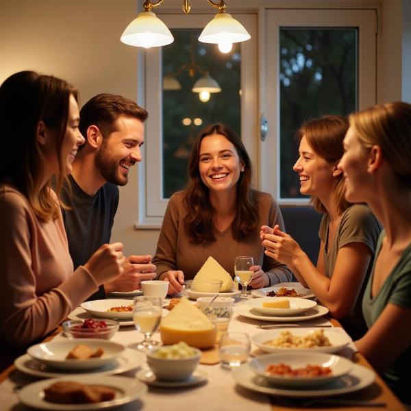 Sonho com queijo branco, família e amigos