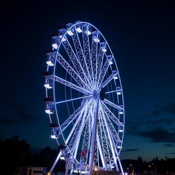 Sonho com roda gigante à noite