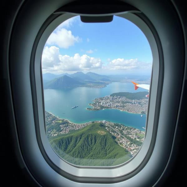 Sonhando com uma viagem de avião sobre a paisagem brasileira