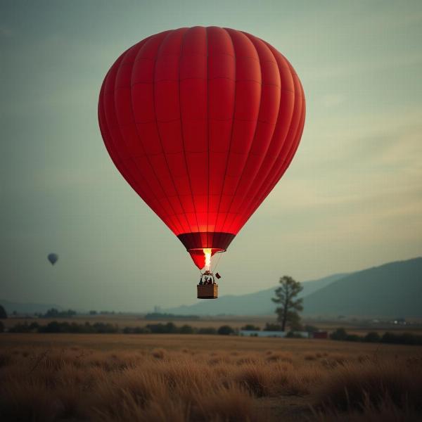 Balão vermelho caindo em sonho