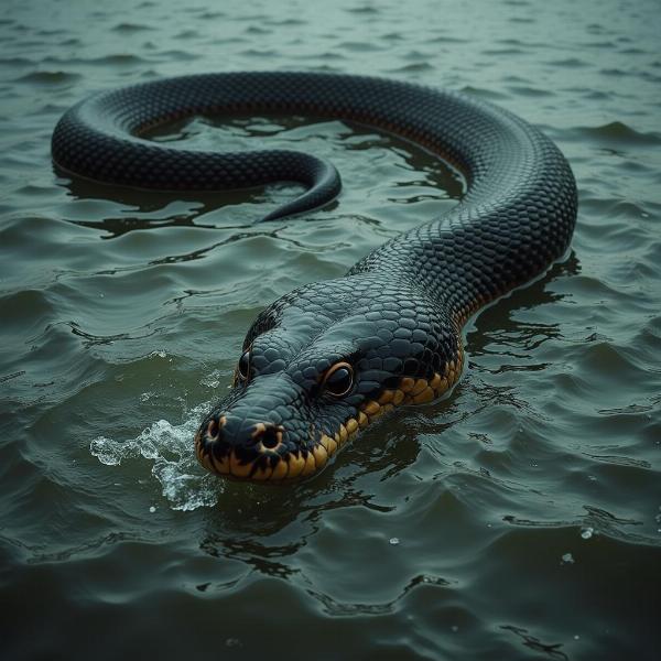 Cobra gigante em água turva: Conflitos