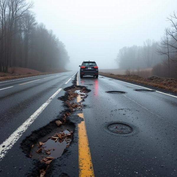 Sonhando com dificuldades ao dirigir em uma estrada nova