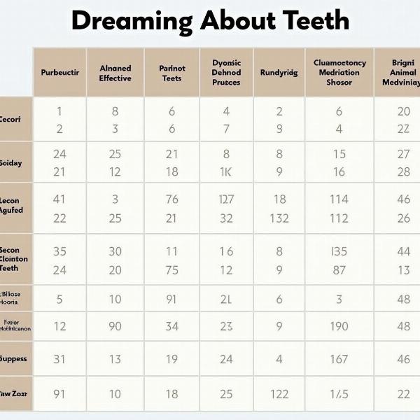 Jogo do Bicho e sonhos com dentes