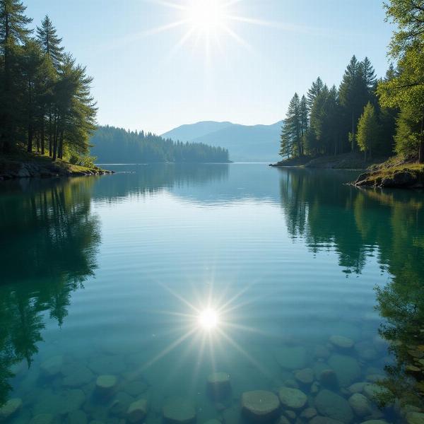 Sonhar com lago calmo e cristalino: Paz e serenidade