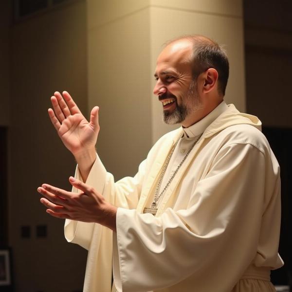 Padre abençoando em um sonho