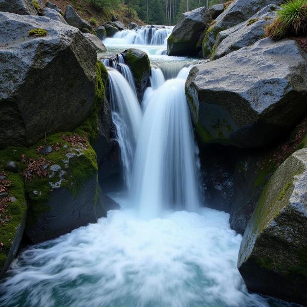 Sonhar com pedras grandes em uma cachoeira